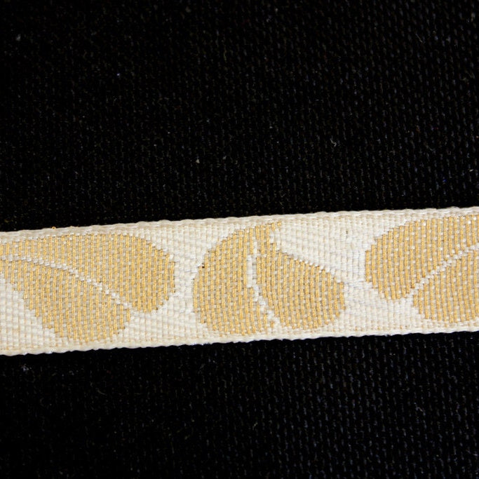 Beige And Gold Embroidery Lace Trim, Approx. 16mm Wide