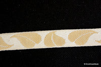 Thumbnail for Wholesale Beige And Gold Embroidery Lace Trim, Approx. 16mm Wide - 140316L49