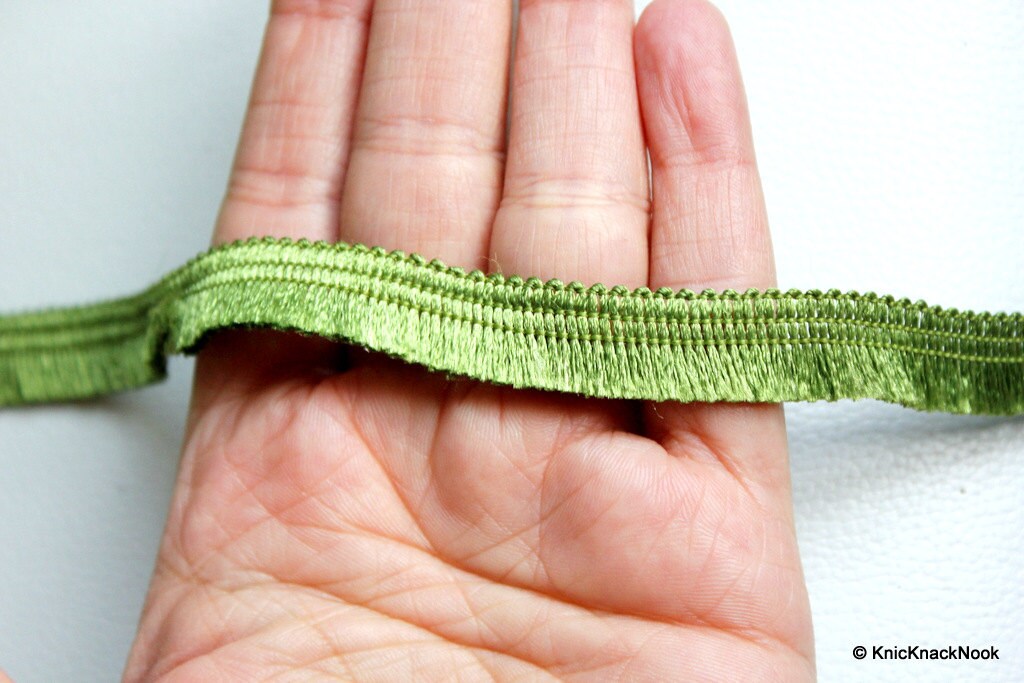 Wholesale Green Thread Tassels 9 Yards Trim, Approx. 15mm Wide