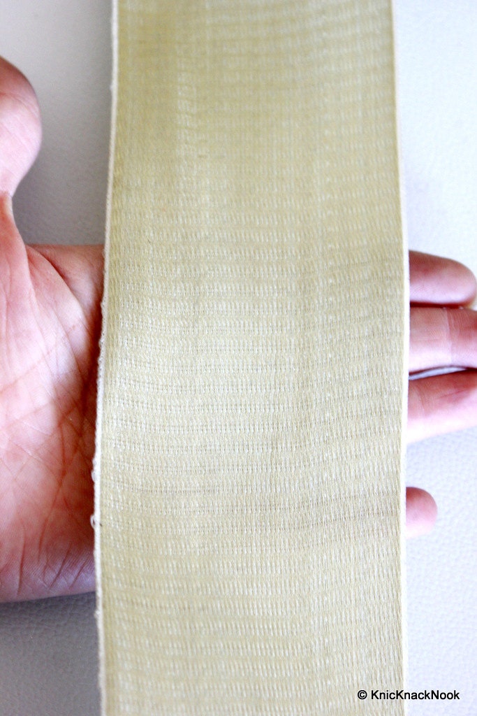 Wholesale Gold Trim, Fabric Lace Trim, Approx. 75mm Wide