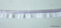 Thumbnail for White Lace Trim With Shining White Piping, Approx. 11 mm wide