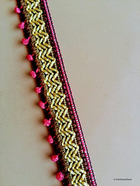 Thumbnail for Wholesale Blue / Green / Pink, Beige And Black Embroidery One Yard Lace Trim 22mm Wide