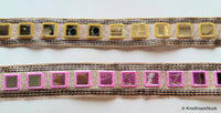 Thumbnail for Gold, Black And Pink / Yellow Trim With Mirrors Embellishments - 2200317L244/45