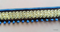 Thumbnail for Wholesale Blue / Green / Pink, Beige And Black Embroidery One Yard Lace Trim 22mm Wide