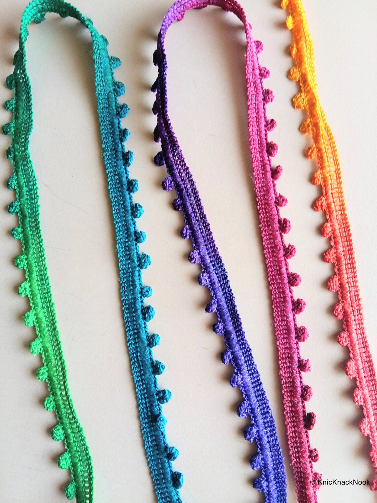 Wholesale Multicoloured 9 Yards Lace Trims 10mm Wide