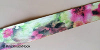 Thumbnail for Wholesale Beige, Pink, Green and Brown Print Floral Fabric Trim