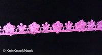 Thumbnail for Purple / Violet / Green Embroidery, Flower Pattern, Crochet (Cotton) One Yard Lace Trims 15mm Wide - 200317L61/62/63