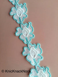 Thumbnail for Wholesale Venise Floral Embroidery Lace Trim. Approx. 55mm Wide, Decorative Costume Trim, Trim By 9 Yards