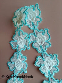 Thumbnail for Wholesale Venise Floral Embroidery Lace Trim. Approx. 55mm Wide, Decorative Costume Trim, Trim By 9 Yards