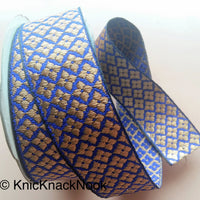 Thumbnail for Wholesale Indian Gold Brocade Fabric Trim, Embroidered Thread Trim, Approx. 32mm wide