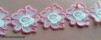 Thumbnail for Wholesale Venise Floral Embroidery Lace Trim. Approx. 55mm Wide, Decorative Costume Trim, Trim By 9 Yards