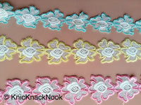 Thumbnail for Wholesale Venise Floral Embroidery Lace Trim. Approx. 55mm Wide, Decorative Costume Trim, Trim By 9 Yards