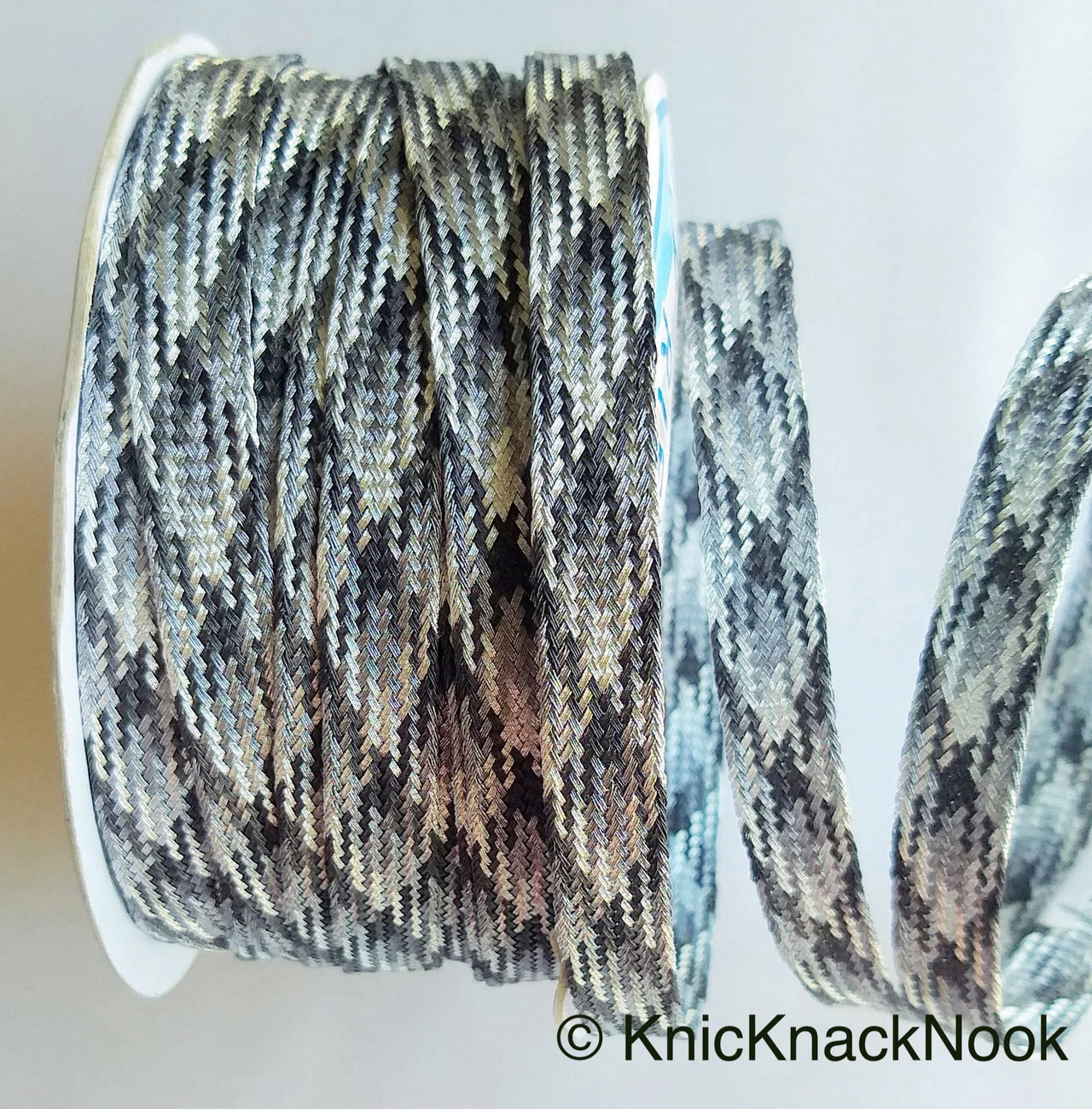 Wholesale Pink / Silver / Light Pink And Grey Thread Lace Trim, Basket Weave, Friendship Bracelet