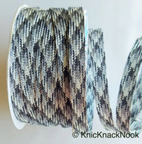 Thumbnail for Wholesale Pink / Silver / Light Pink And Grey Thread Lace Trim, Basket Weave, Friendship Bracelet