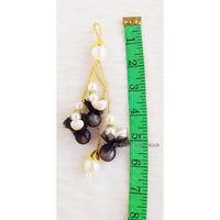 Thumbnail for Tassels of Pearl And Cowrie Conch Shell, Pearls And Gold Beads With Net, Indian Tassels