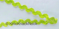 Thumbnail for Lime Green / Beige / Pink / Black / Green / Magenta / Blue / Red Faux Velvet Trim With Gold Border Piping, Approx. 15mm, One Yard Trim