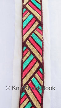 Thumbnail for Wholesale Beige Net With Beige, Pink, Green And Brown Embroidery