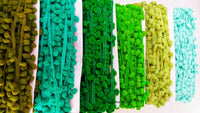 Thumbnail for Green Pom Pom Fringe Trim, Pompom Trimming, Tassels