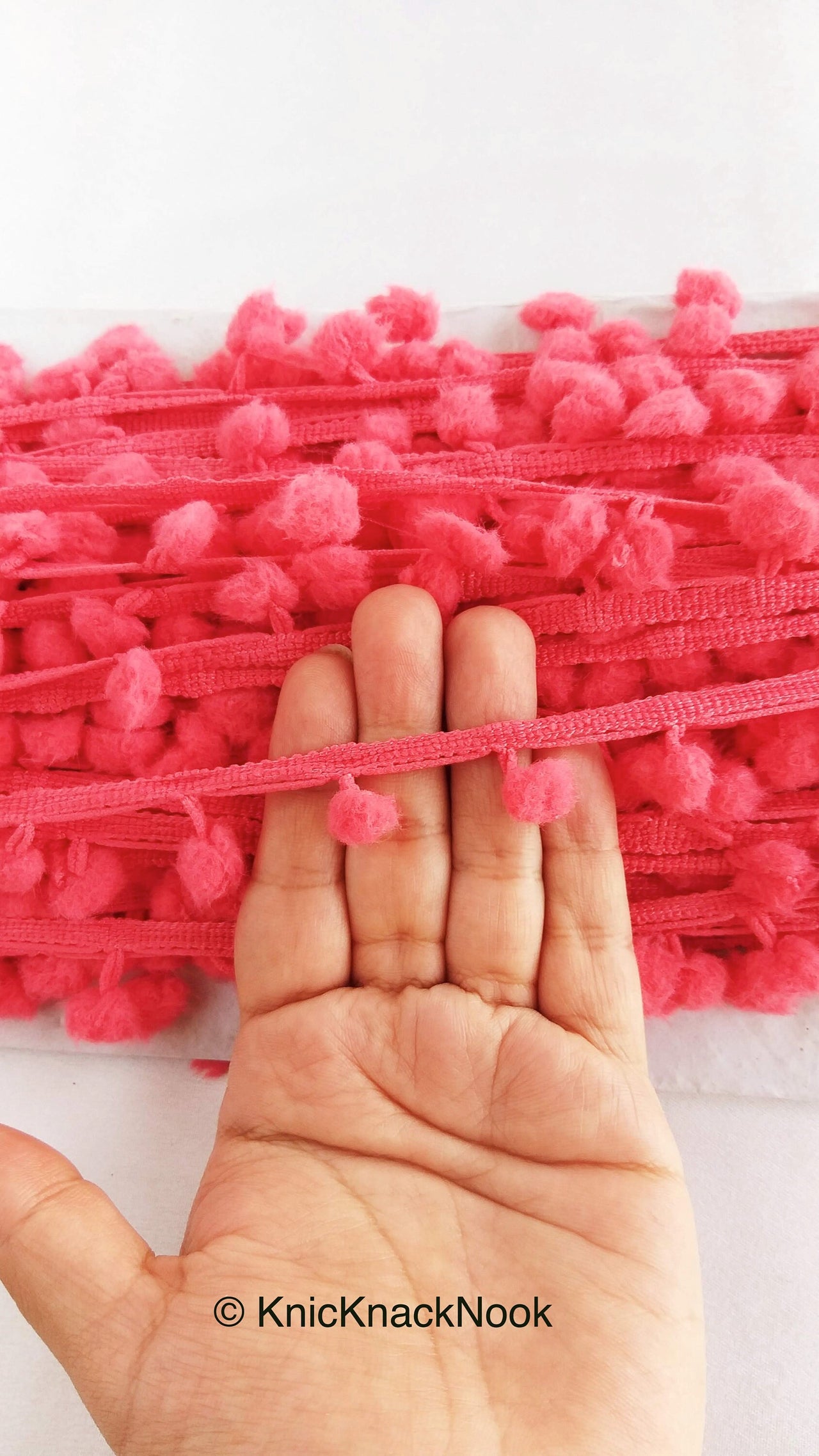 Wholesale Pink Pom Pom Fringe Trim, Pompom Trimming, Tassels