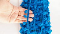 Thumbnail for Blue Pom Pom Fringe Trim, Pompom Trimming, Tassels