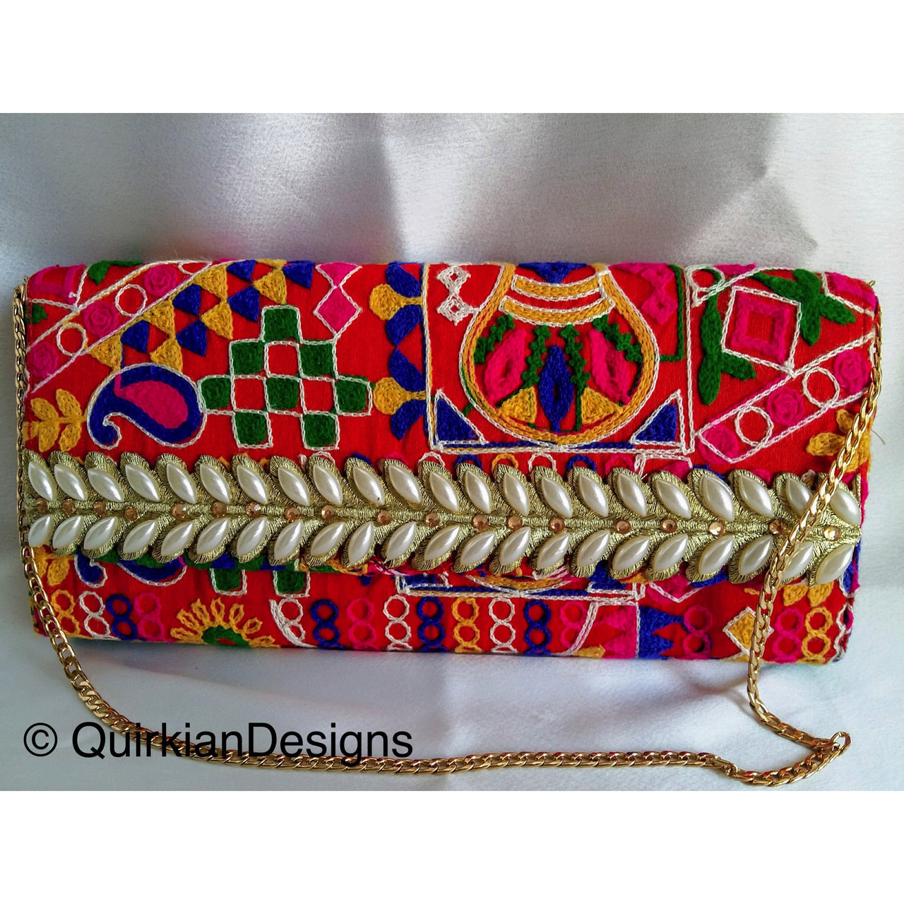 STYLISH Hand Embroidered Ribbon Work Clutches And hand Purse. - YouTube