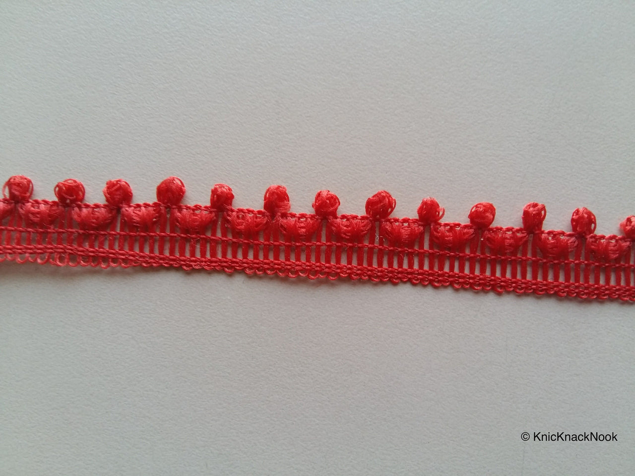 Wholesale Red 9 Yards Lace Trims 10mm Wide, Fringe Trimming, Decorative Fringe Tape