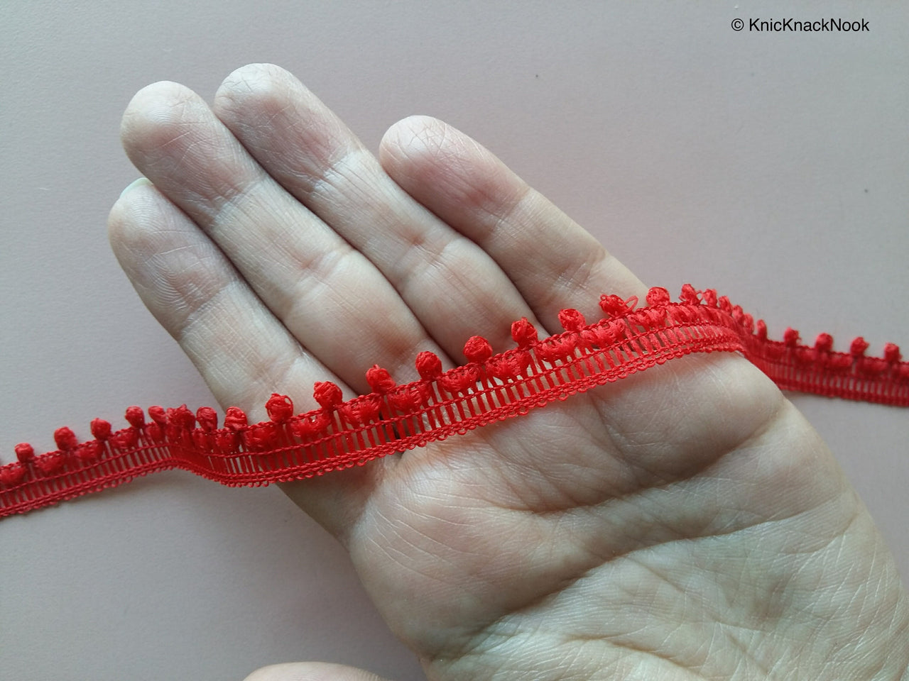 Wholesale Red 9 Yards Lace Trims 10mm Wide, Fringe Trimming, Decorative Fringe Tape