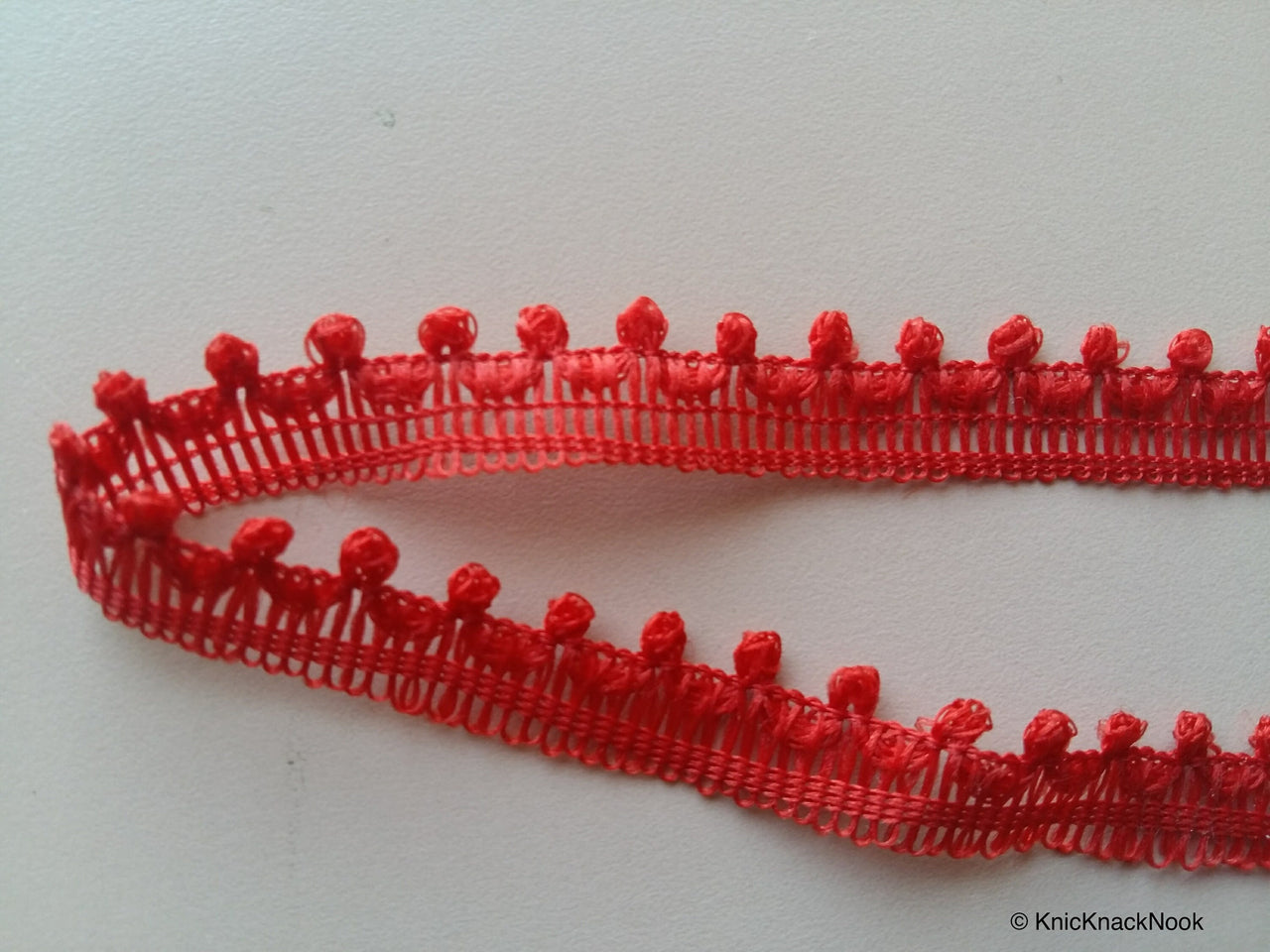 Wholesale Red 9 Yards Lace Trims 10mm Wide, Fringe Trimming, Decorative Fringe Tape