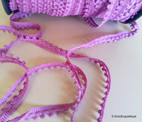 Thumbnail for Wholesale Purple 9 Yards Lace Trims 10mm Wide, Fringe Trimming, Decorative Fringe Tape