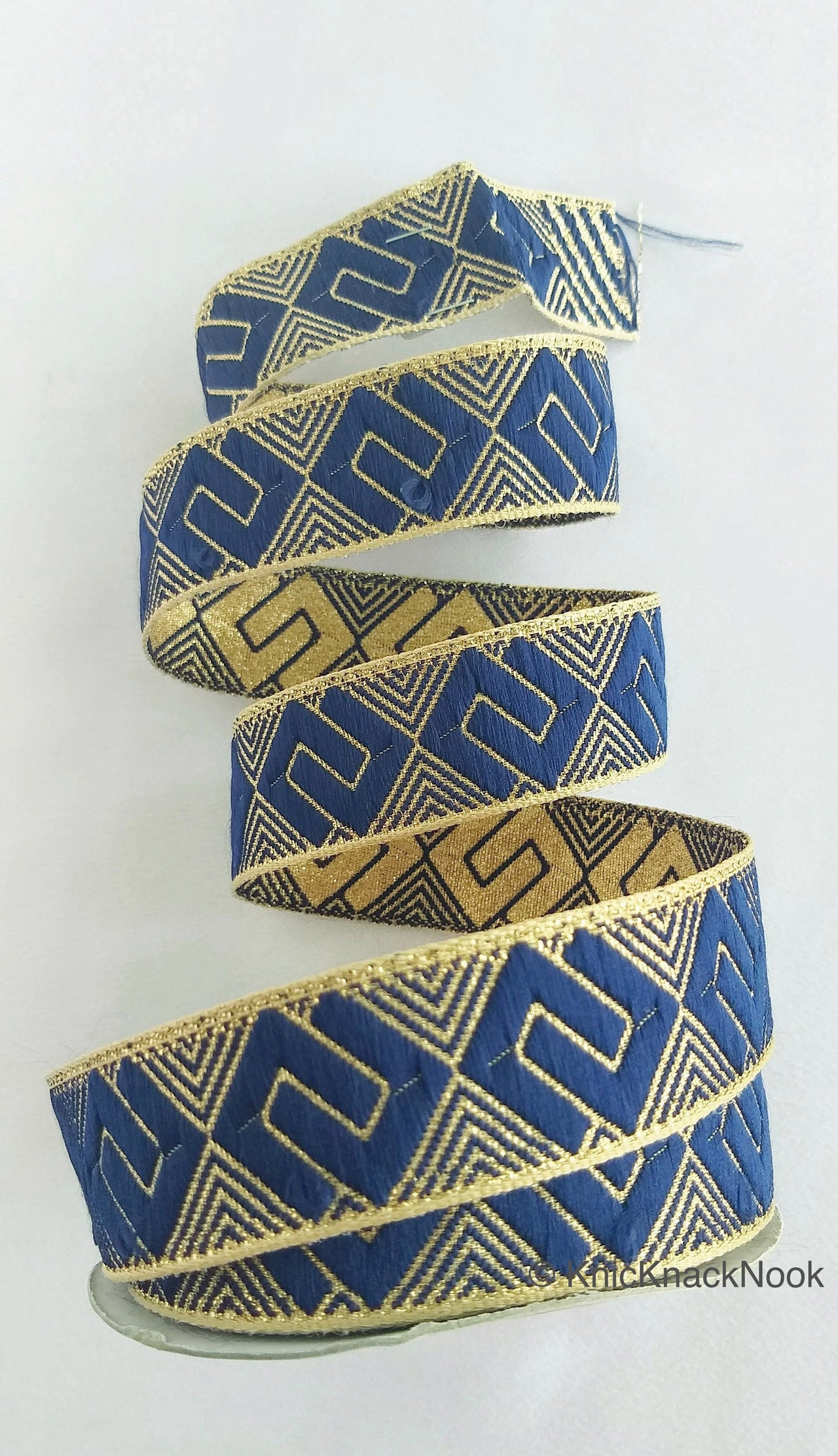 Greek Key Jacquard Trim, Approx 28mm Wide, Decorative Trim