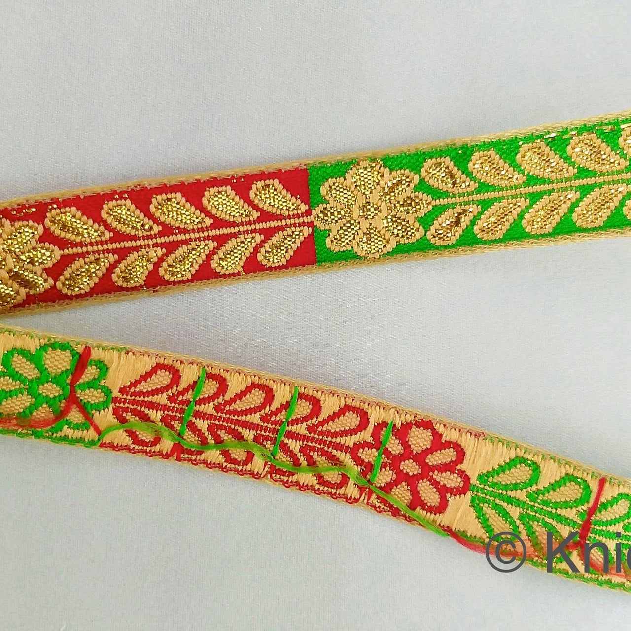 Floral Jacquard Trim Decorative Trim Fashion Trim, Ribbon Sash, Indian Trim