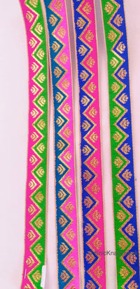 Thumbnail for Floral Jacquard Trim Decorative Trim Fashion Trim, Ribbon Sash, Indian Trim