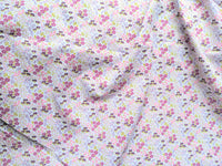 Thumbnail for Pink And Purple Poly Cotton Floral Fabric, Floral Fabric, Small Print Fabric