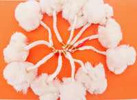 Thumbnail for 4 x Off White Pom-Pom Tassels Latkan, Pompom Decorations, Pom poms