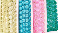 Thumbnail for Sequins Trim 9 Yard Wholesale Decorative Embroidered Laces Sari Border Costume Ribbon Crafting Sewing Tape