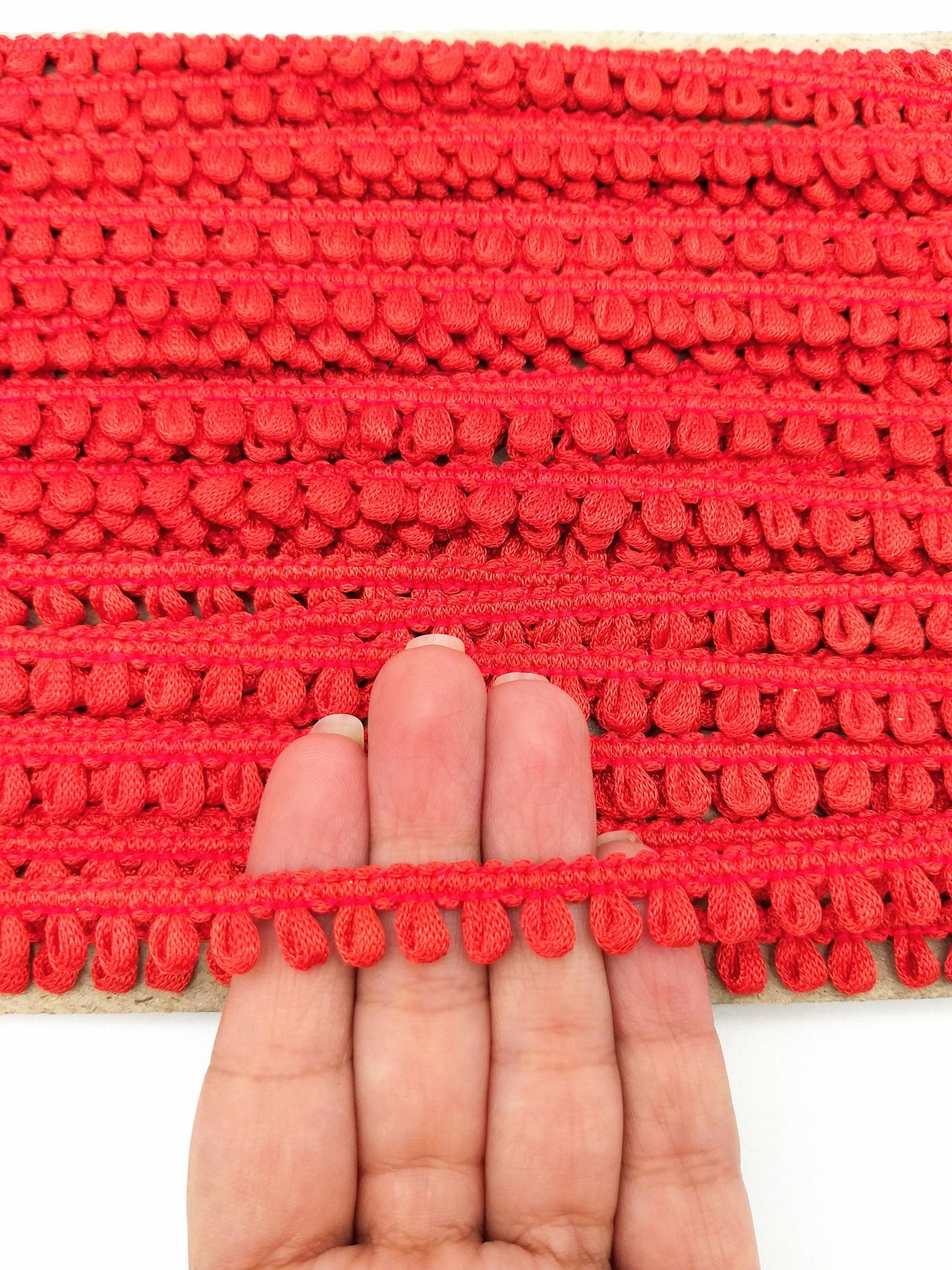 Red Thread Lace, 9 Yards, Embroidery Lace Trims