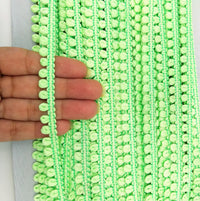 Thumbnail for Reef Green Thread Lace, 9 Yards, Embroidery Lace Trims