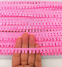 Thumbnail for Carnation Pink Thread Lace, 9 Yards, Embroidery Lace Trims