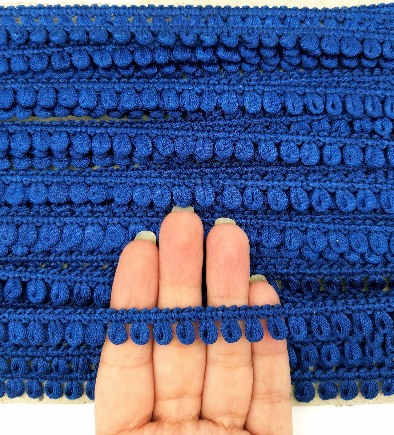 Dark Blue Thread Lace, 9 Yards, Embroidery Lace Trims