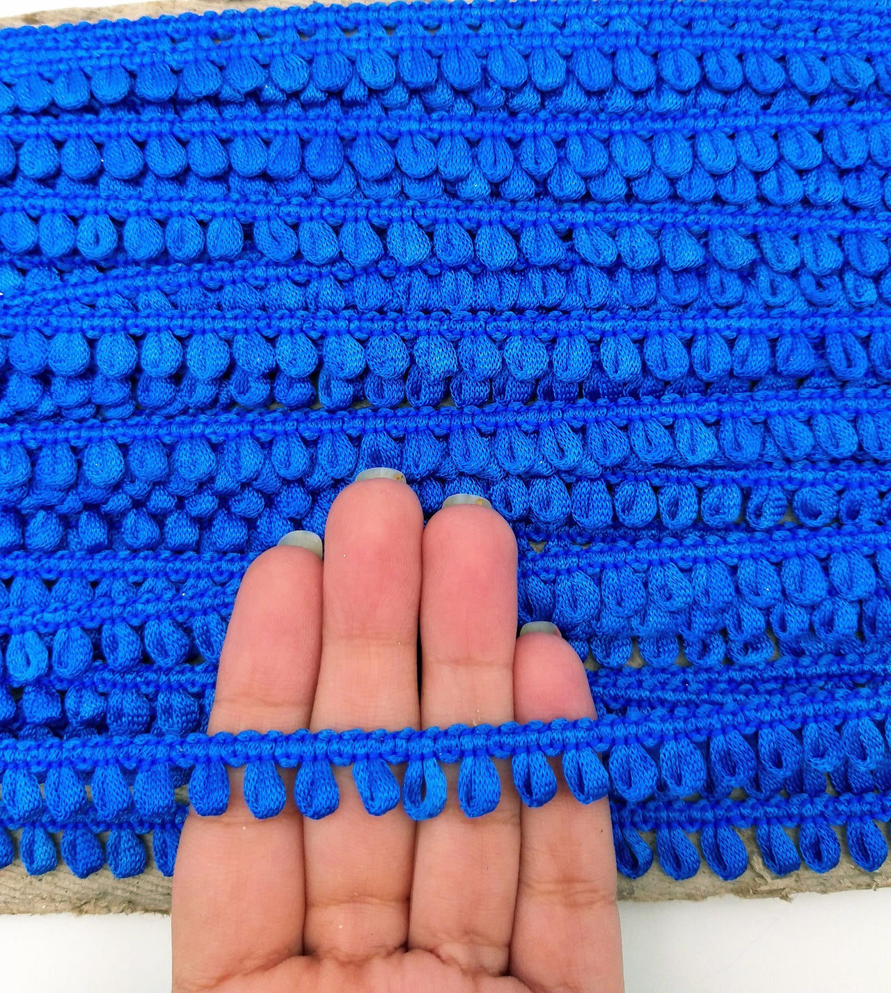 Royal Blue Thread Lace, 9 Yards, Embroidery Lace Trims