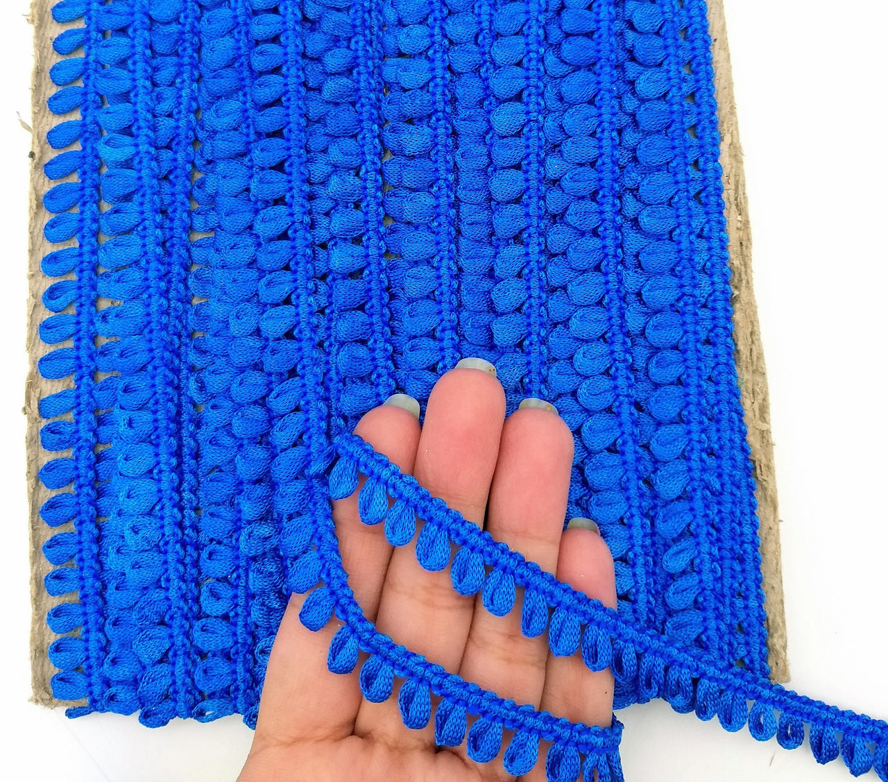 Royal Blue Thread Lace, 9 Yards, Embroidery Lace Trims