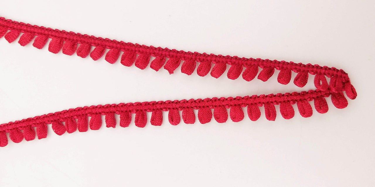 Brick Red Thread Lace, 9 Yards, Embroidery Lace Trims