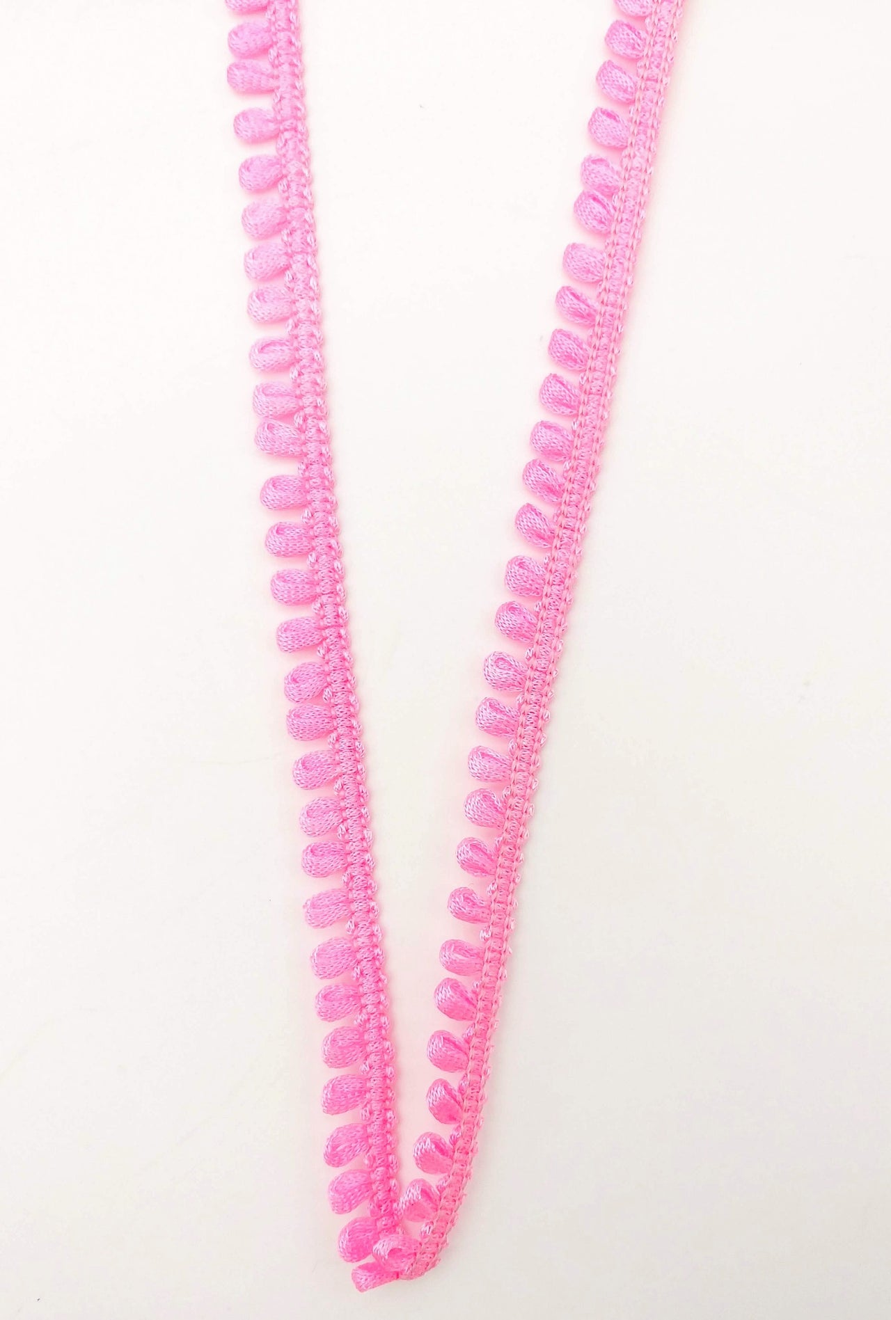 Carnation Pink Thread Lace, 9 Yards, Embroidery Lace Trims