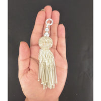 Thumbnail for Silver Bead Tassels Latkan, Indian Latkans, Silver Beaded Danglers