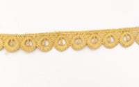 Thumbnail for 9 Yards Beige Embroidery Polyester Lace Trim, Approx. 18mm Wide, Fringe Trim