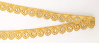 Thumbnail for 9 Yards Beige Embroidery Polyester Lace Trim, Approx. 18mm Wide, Fringe Trim