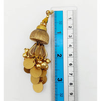 Thumbnail for Handcrafted Antique Gold Tassels Latkan In Gold Sequins and Pearl Beads, Indian Latkans, Sewing Latkans