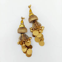 Thumbnail for Handcrafted Antique Gold Tassels Latkan In Gold Sequins and Pearl Beads, Indian Latkans, Sewing Latkans