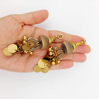 Thumbnail for Handcrafted Antique Gold Tassels Latkan In Gold Sequins and Pearl Beads, Indian Latkans, Sewing Latkans