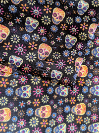 Thumbnail for Halloween Fabric, Skull Fabric, Polycotton Fabric